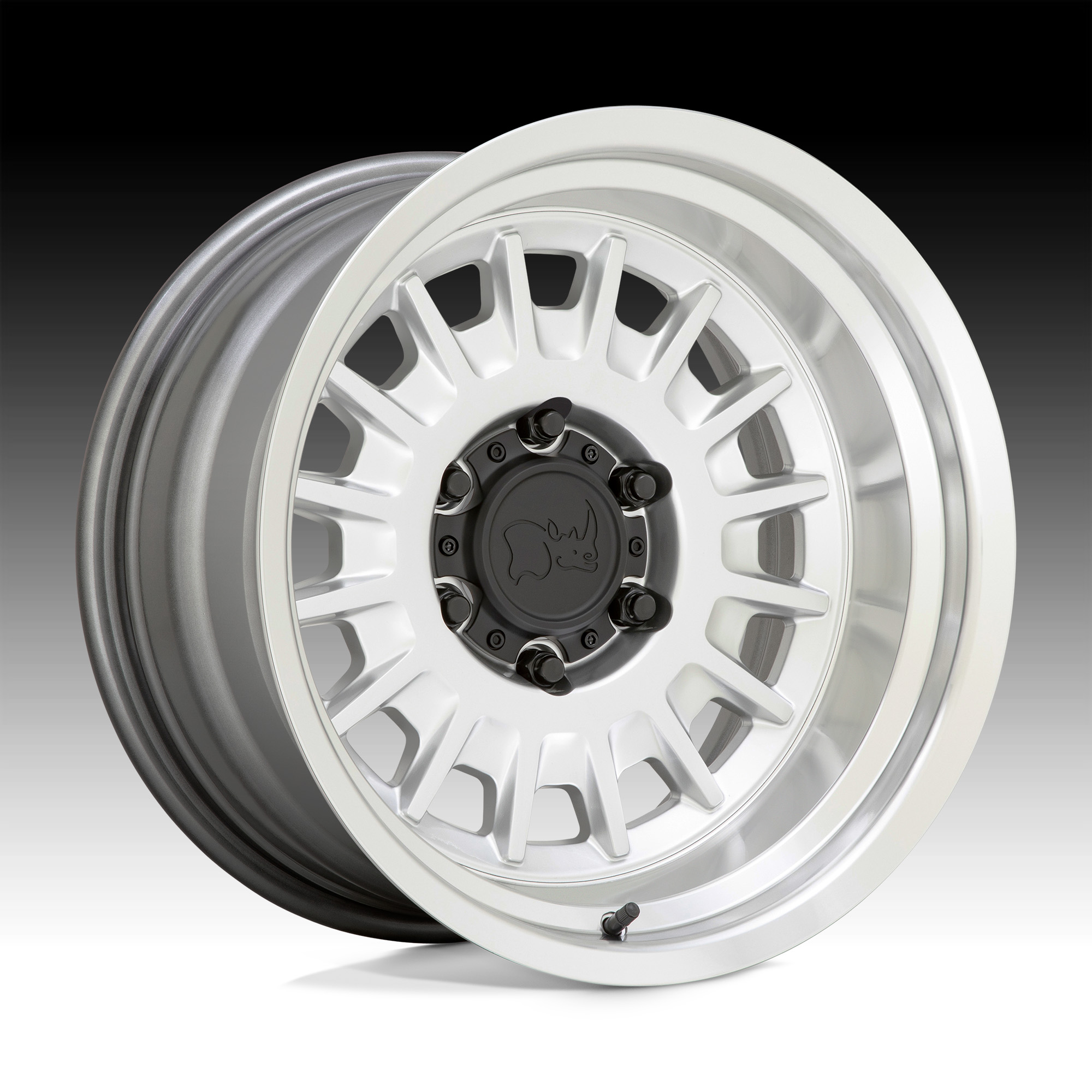 Black Rhino Aliso Machined Silver Custom Truck Wheels - Aliso (FFT